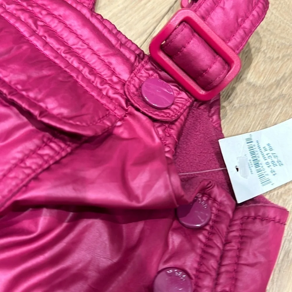 NWT gap pink snow bib overall insulated winter  12/18 m